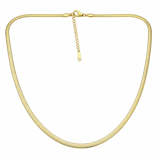 Collier doré "Maille serpentine"