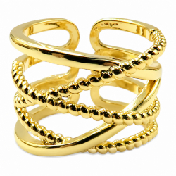Bague dorée ajustable "Magma" - Bibop et Lula