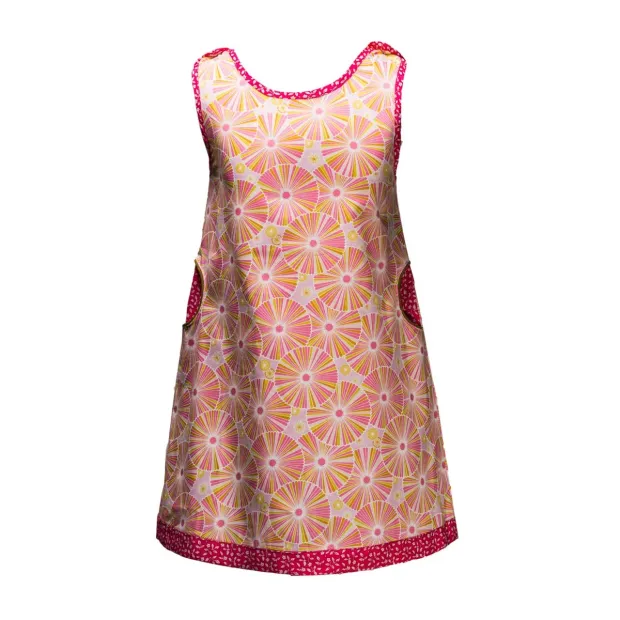 Robe été 2-8 ans coton rose
