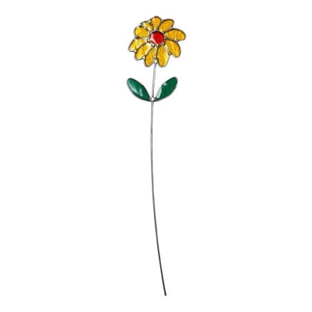 Fleur décorative en vitrail Pâquerette Jaune