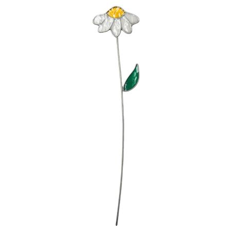Fleur décorative en vitrail Pâquerette Profil