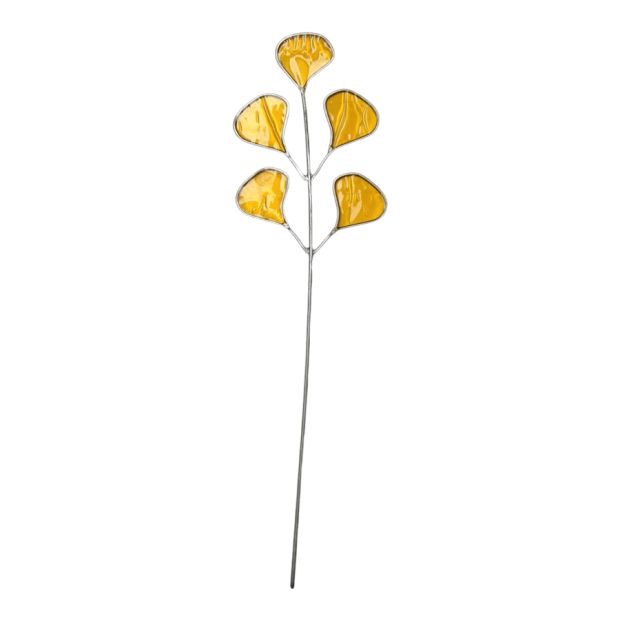 Feuillage Rond Jaune décoratif en vitrail à planter