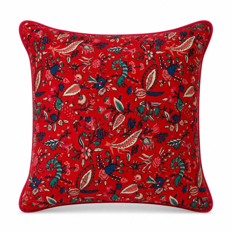 Housse de coussin carré block print Nuit