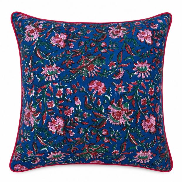Housse de coussin carré block print Nuit