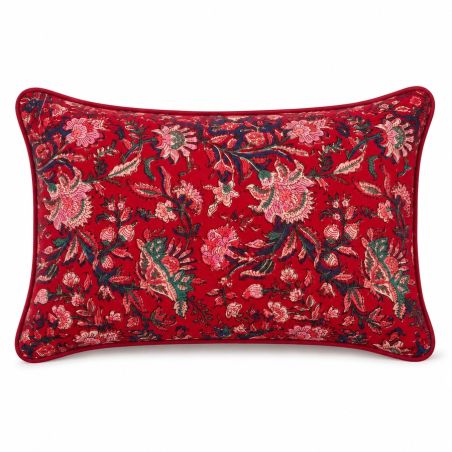 Housse de coussin petit rectangle block print Nuit