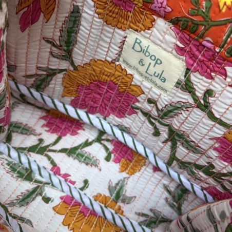 Sac cabas matelassé en coton block print Mahaan