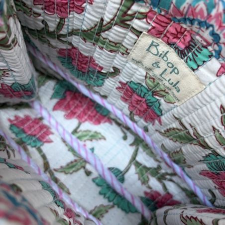 Sac cabas matelassé en coton block print Yugal