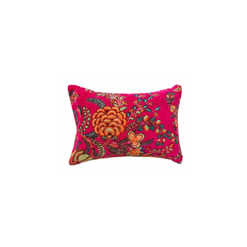 Housse de coussin velours petit rectangle Cali-rose