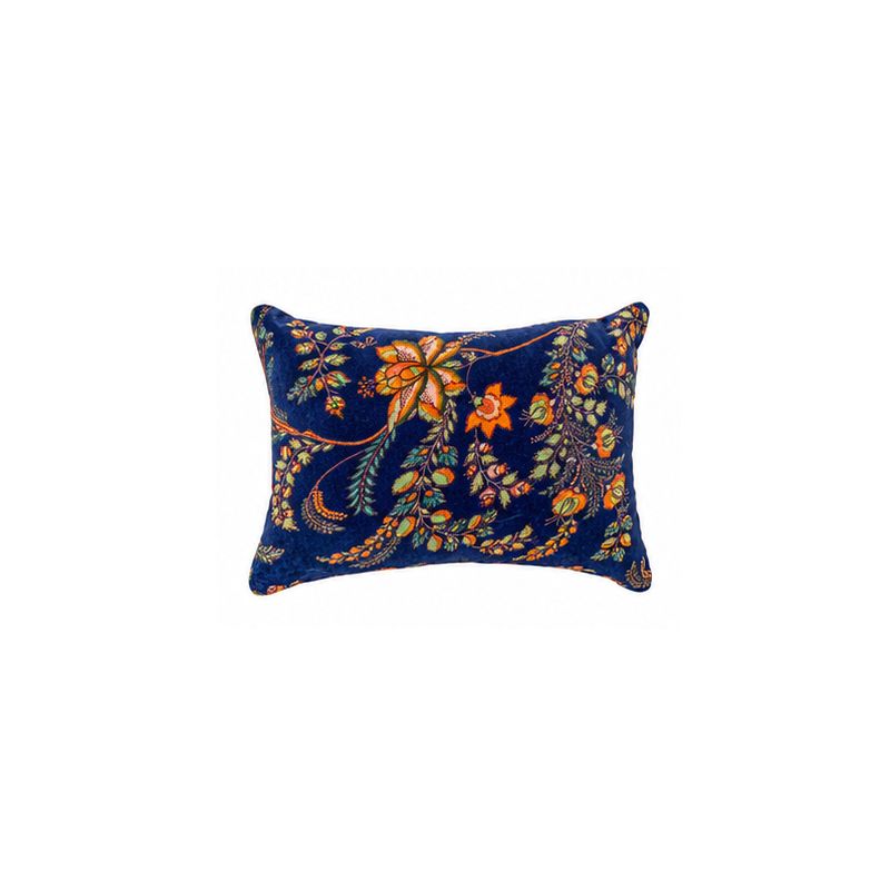 Housse de coussin velours petit rectangle Cali-marine