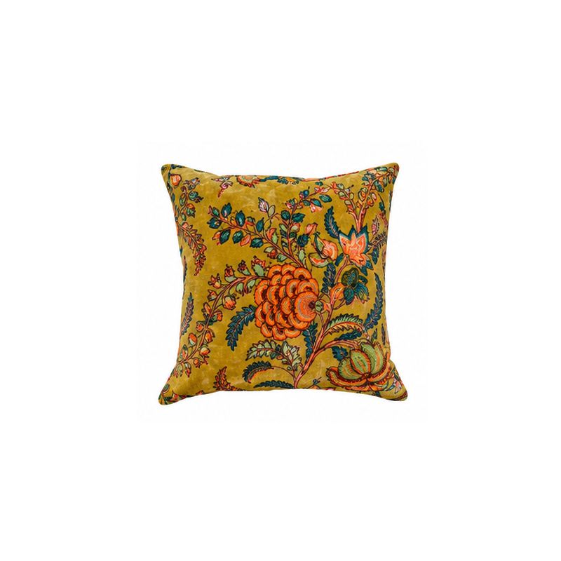 Housse de coussin velours Camel