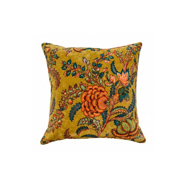 Housse de coussin velours Camel