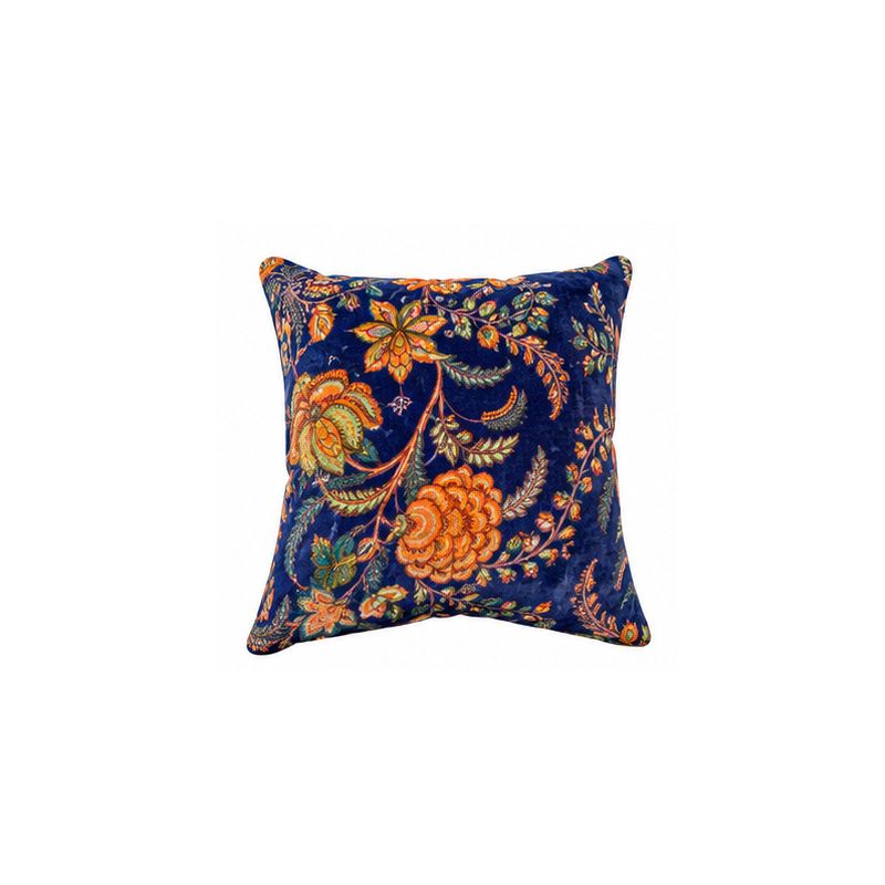 Housse de coussin velours Calie-marine