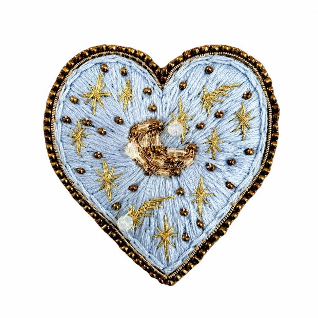 Broche Coeur Bleu