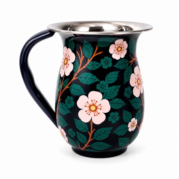 Carafe inox peinte à la main Hanami
