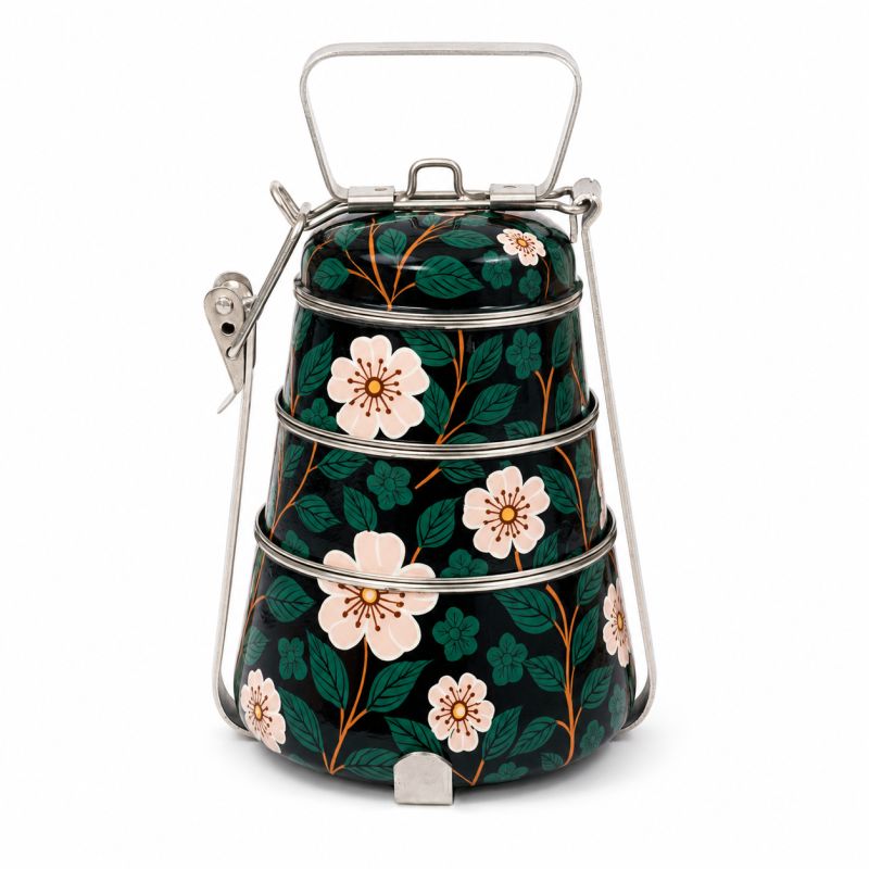 Lunch box inox peinte à la main Hanami