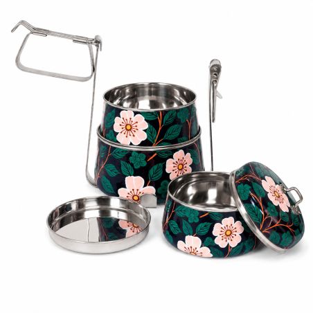 Lunch box inox peinte à la main Hanami