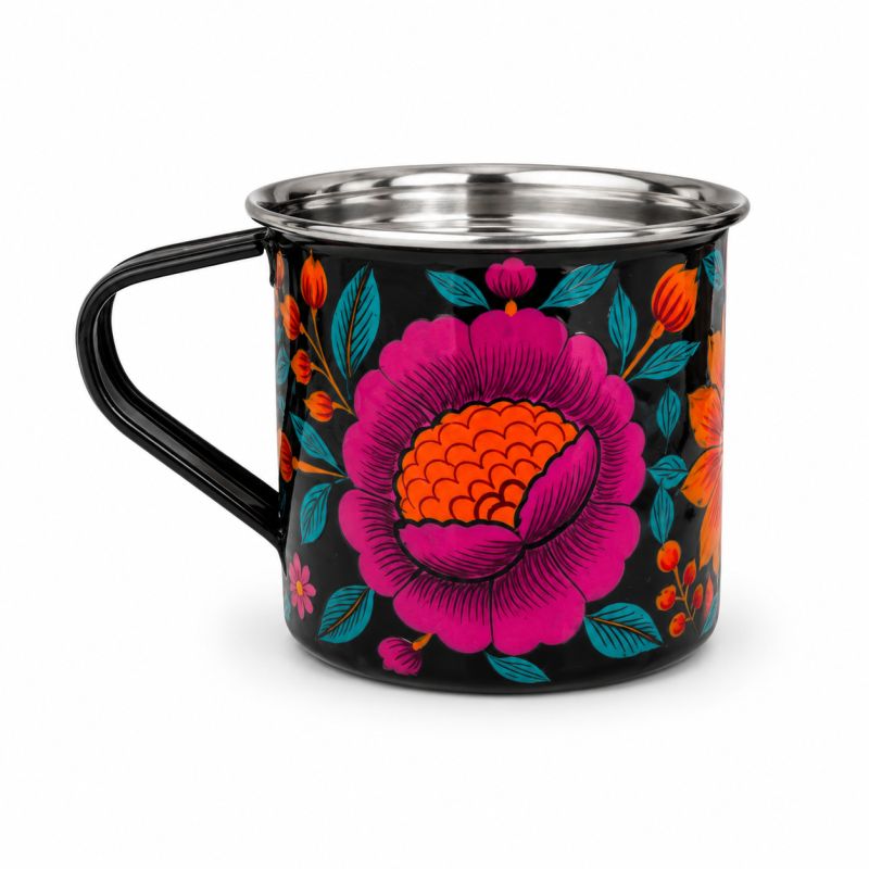 Tasse inox peinte à la main Carmen