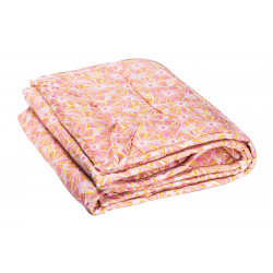 Tour de lit à barreaux fille tissu créateur rose