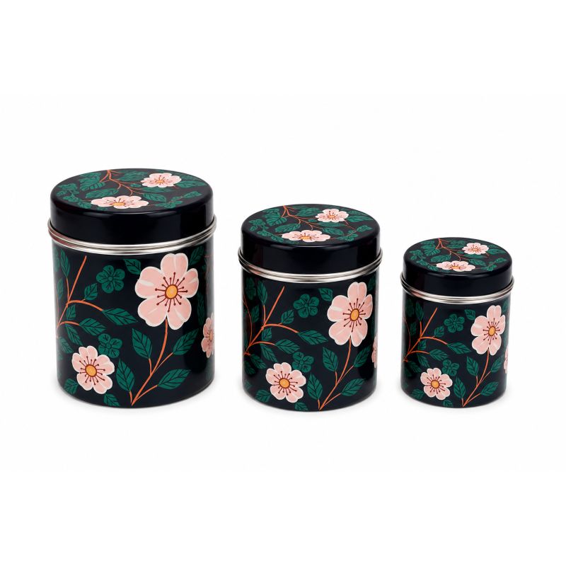 Boite inox peinte à la main Hanami