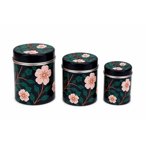 Boite inox peinte à la main Hanami