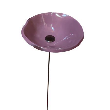 Fleurs en verre vieux rose - Moyen