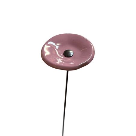 Fleurs en verre vieux rose coquelicots - Petit