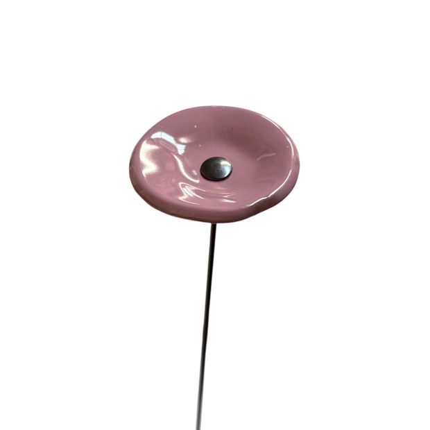 Fleurs en verre vieux rose coquelicots - Petit