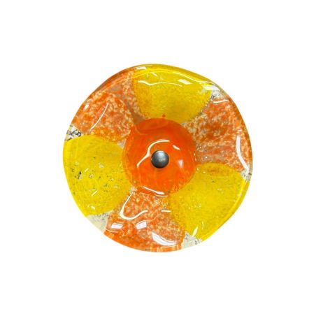 Fleurs en verre orange et jaune Marguerite- Moyen