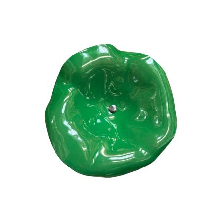 Fleurs en verre vert coquelicots - Grand