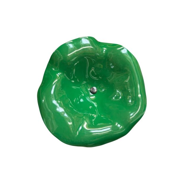 Fleurs en verre vert coquelicots - Grand