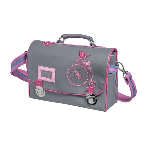 Cartable maternelle fille gris et rose