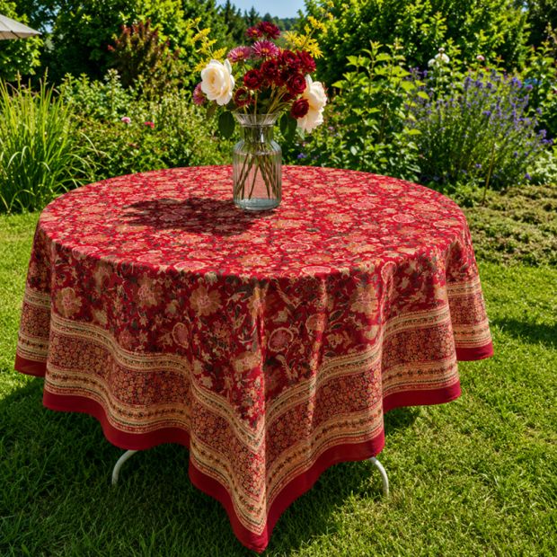 Nappe Jardin Safran rouge