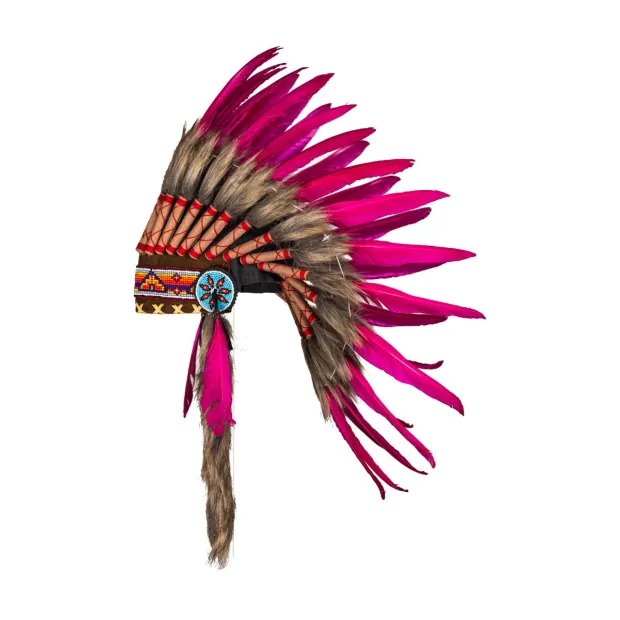 Coiffe indienne femme rose