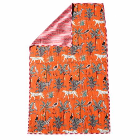 Tapis de jeu matelassé bébé Jungle orange