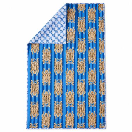 Tapis de jeu matelassé bébé Bengale bleu