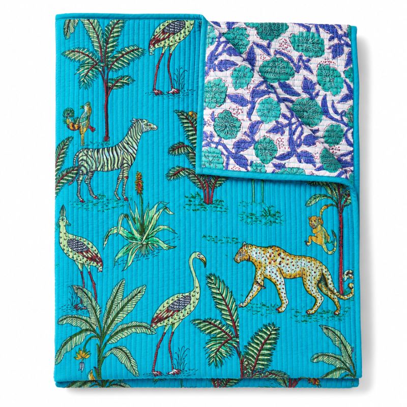 Tapis de jeu matelassé bébé Jungle orange
