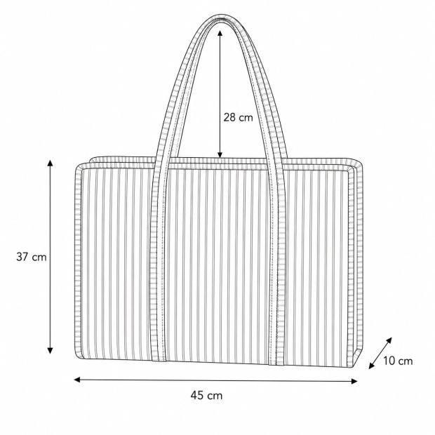 Sac cabas matelassé zippé Pomelo