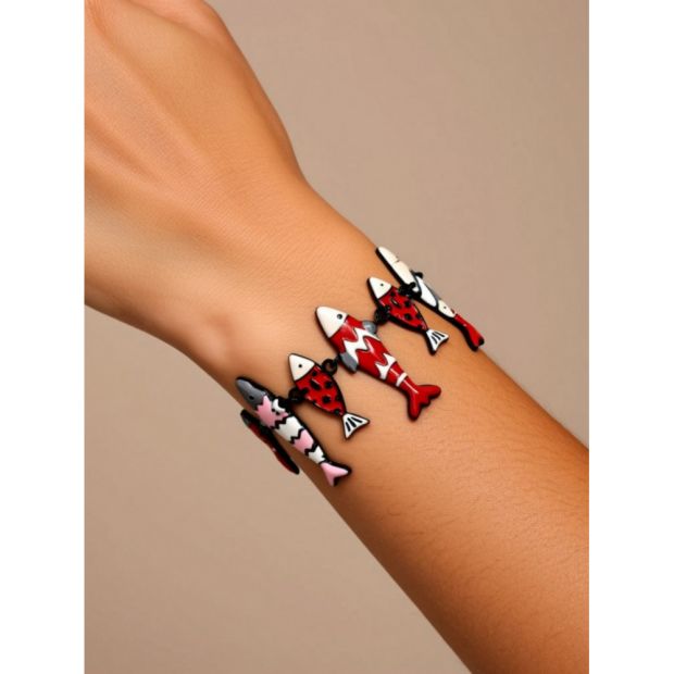 Bracelet petites Sardines rouges