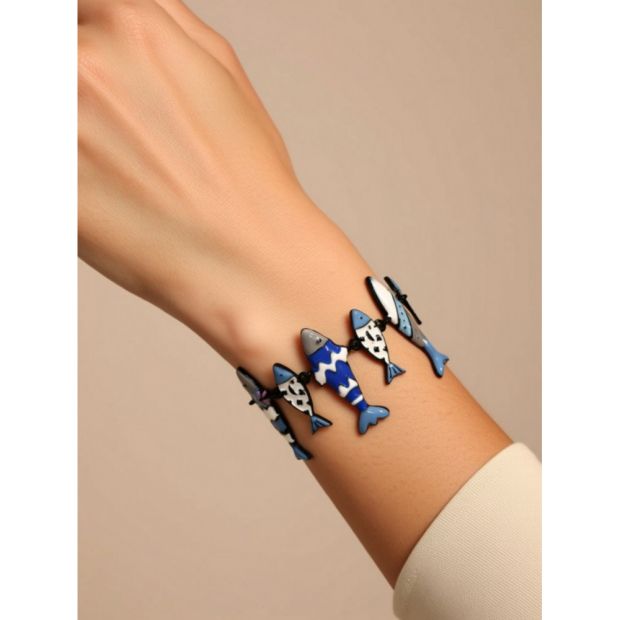 Bracelet petites Sardines bleues