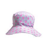 Chapeau fille 2-6 ans coton rose et blanc - Bibop et Lula
