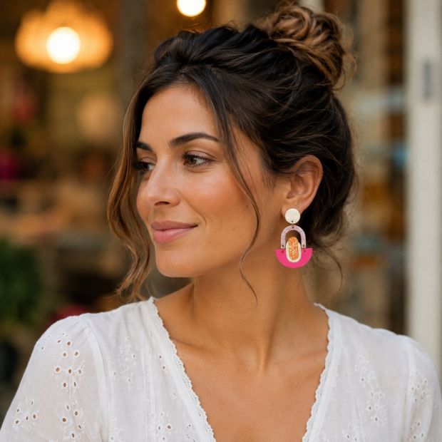 copy ofBoucles d’oreilles Hestia Vert & violet
