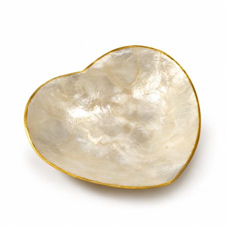 Vide poche Coeur en nacre doré