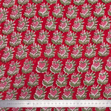 Tissu block print indien Jalahalli