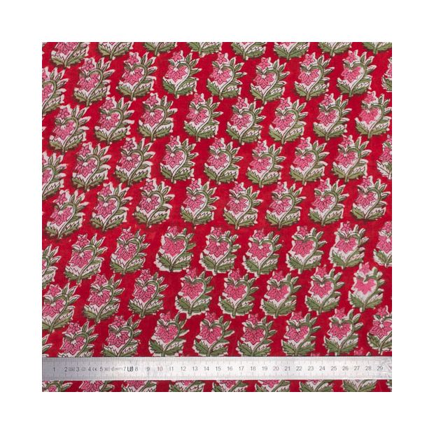 Tissu block print indien Jalahalli