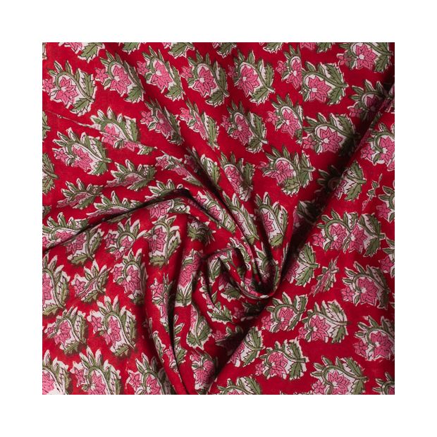Tissu block print indien Jalahalli
