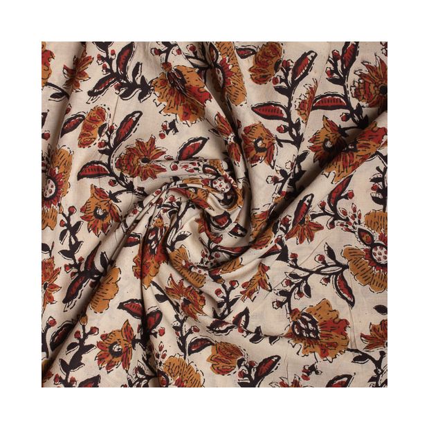 Tissu block print indien Gajedi