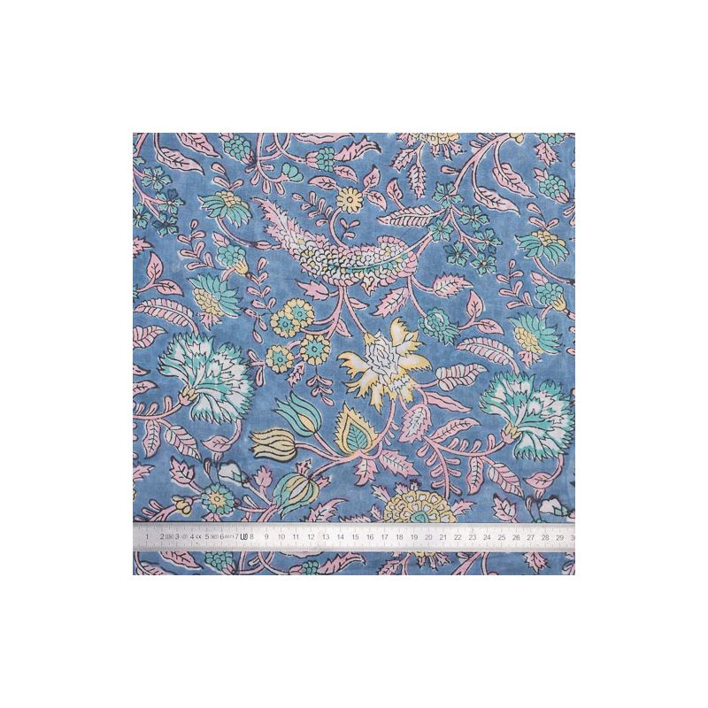 Tissu Block Print Indien Agra