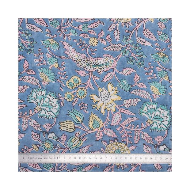 Tissu Block Print Indien Agra