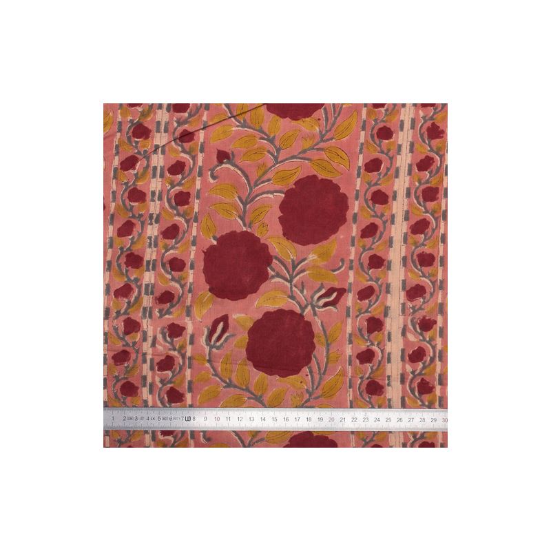 Tissu Block Print Indien Gunjalli