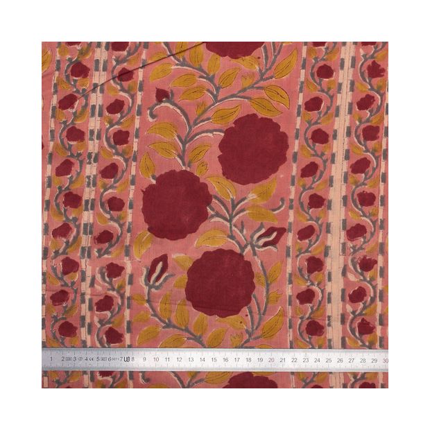 Tissu Block Print Indien Gunjalli